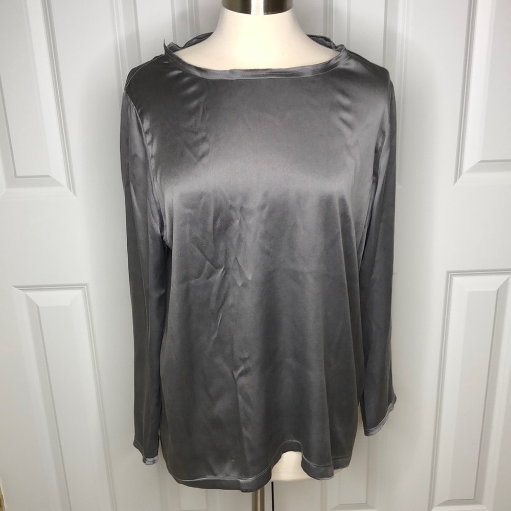 PAUW Amsterdam Grey Silk Blouse 4